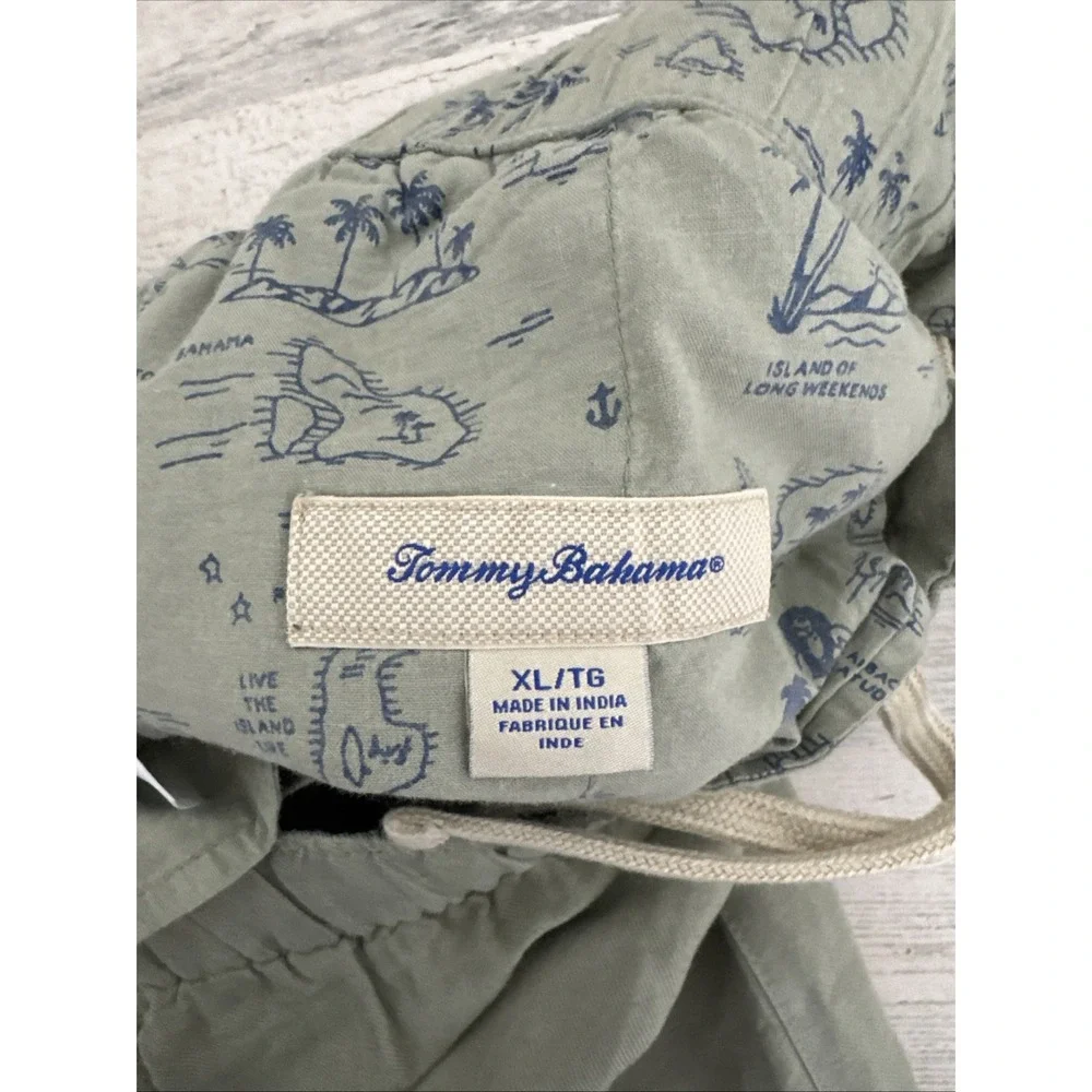 Tommy Bahama Relax Linen Blend Sage Green Pants - XL